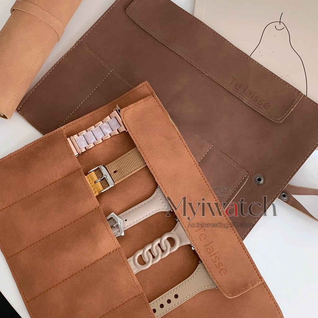 Túi Da Đựng Dây Cáp / Dữ Liệu Đa Năng Cho Samsung Xiaomi iwatch 8 7 6 5 4 SE 3 2 1 41 45mm 40mm 44 42 mm Mi 6 5 4 3