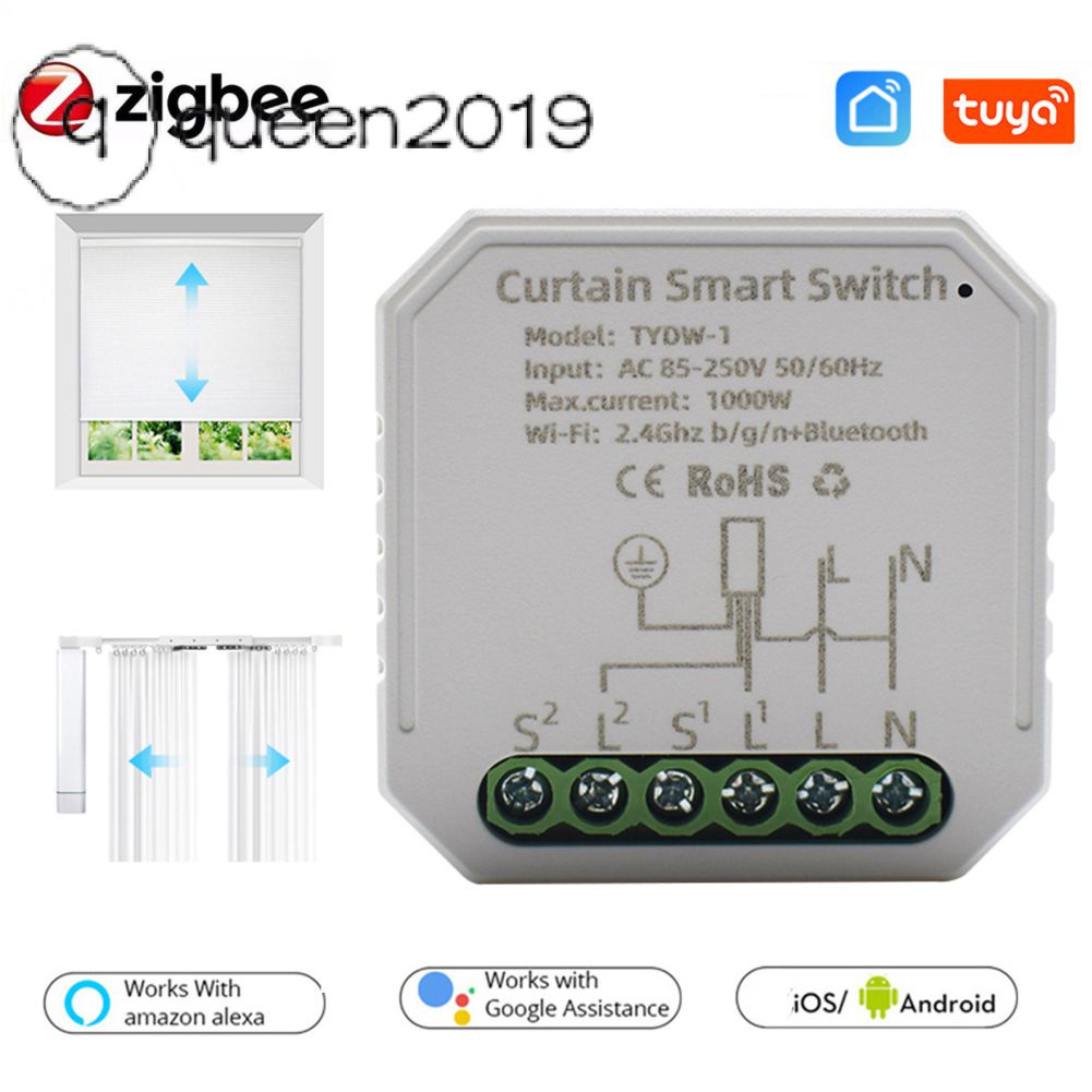 Tuya Mô-đun Rèm Wifi Thông Minh Công Tắc Mù Cho Động Cơ Điện Cửa Cuốn Tương Thích Với Alexa Google Home Queen2019