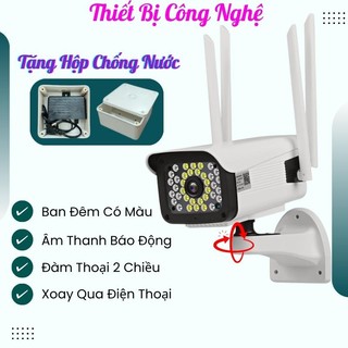 Camera yoosee ngoài trời 4 râu, 48 đèn,có màu, thân xoay ,đàm thoại 2 chiều, báo động - Camrera yoosee PTZ 37 Led