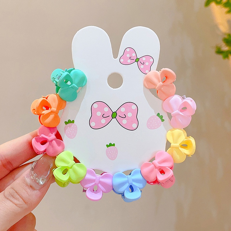 Set 10 Kẹp Tóc Nhỏ Nhiều Màu Sắc Dễ Thương Cho Bé Gái