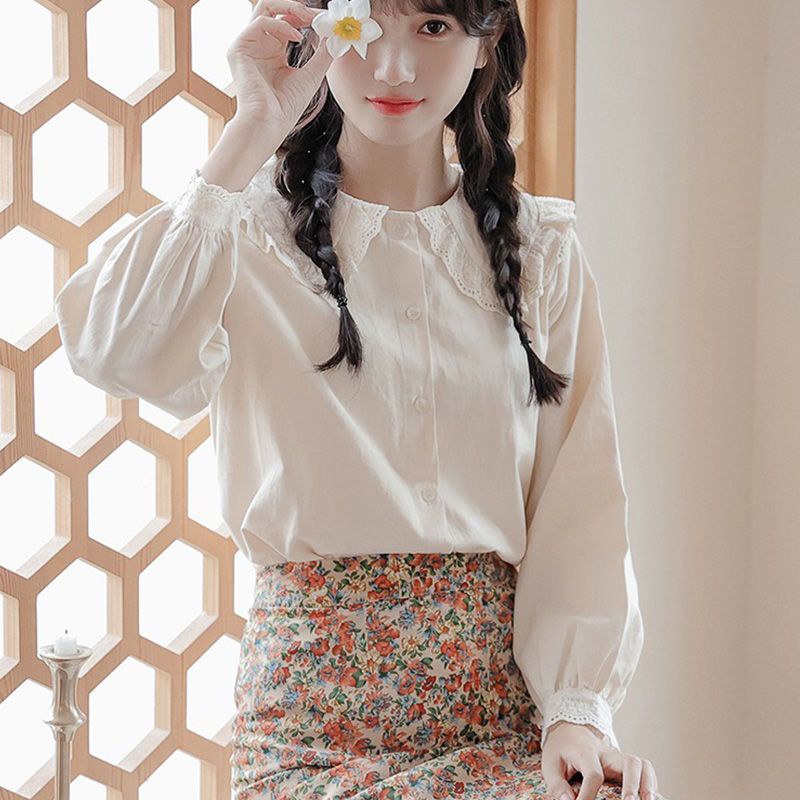 Áo Sơ Mi Tay Dài Phong Cách Nhật Bản Ngọt Ngào Mẫu Mới 2023