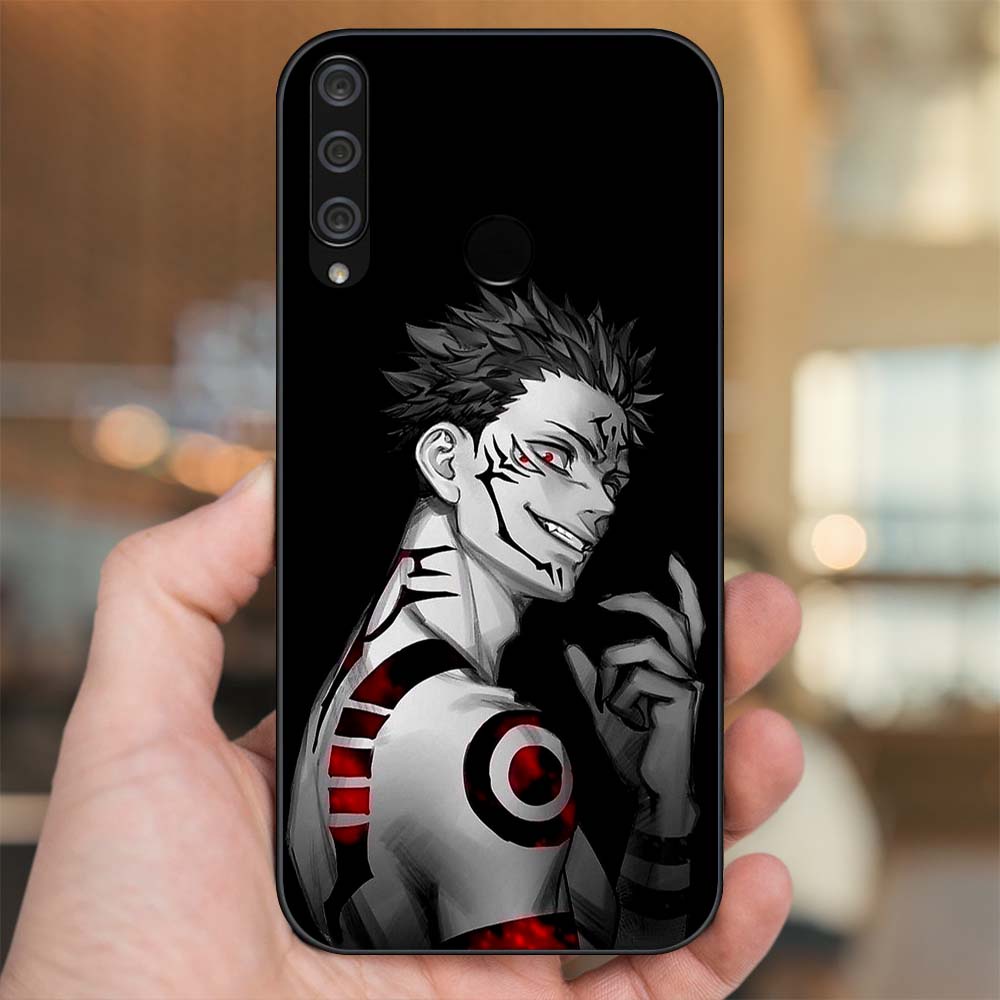 Ốp lưng Huawei Y6P viền đen in hình Sukuna Yuji Jujutsu Kaisen Chú Thuật Hồi Chiến