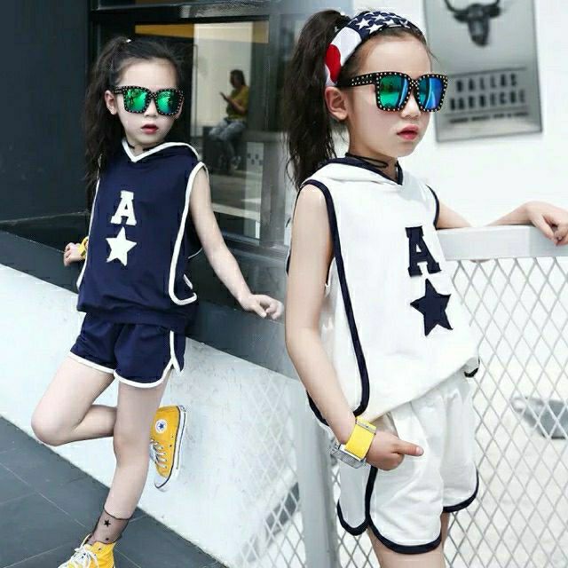 Hot trend | Bộ chữ A có nón phong cách unisex thời trang xịn xò cho bé yêu 8-18kg