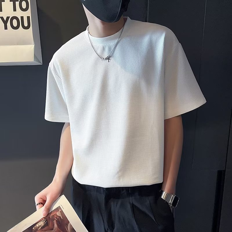 Áo Thun Tay Ngắn Cổ Tròn Màu Sắc Đơn Giản Thời Trang Mùa Hè Cho Nam Giới Có Size M-3XL