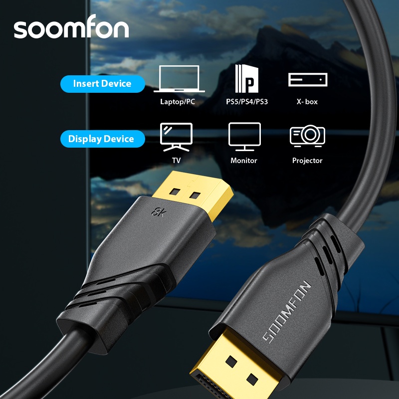 Dây Cáp Hiển Thị Màn Hình 1.4 3M 8K / 60Hz 4K / 144Hz 1080P / 240Hz Cho Máy Tính