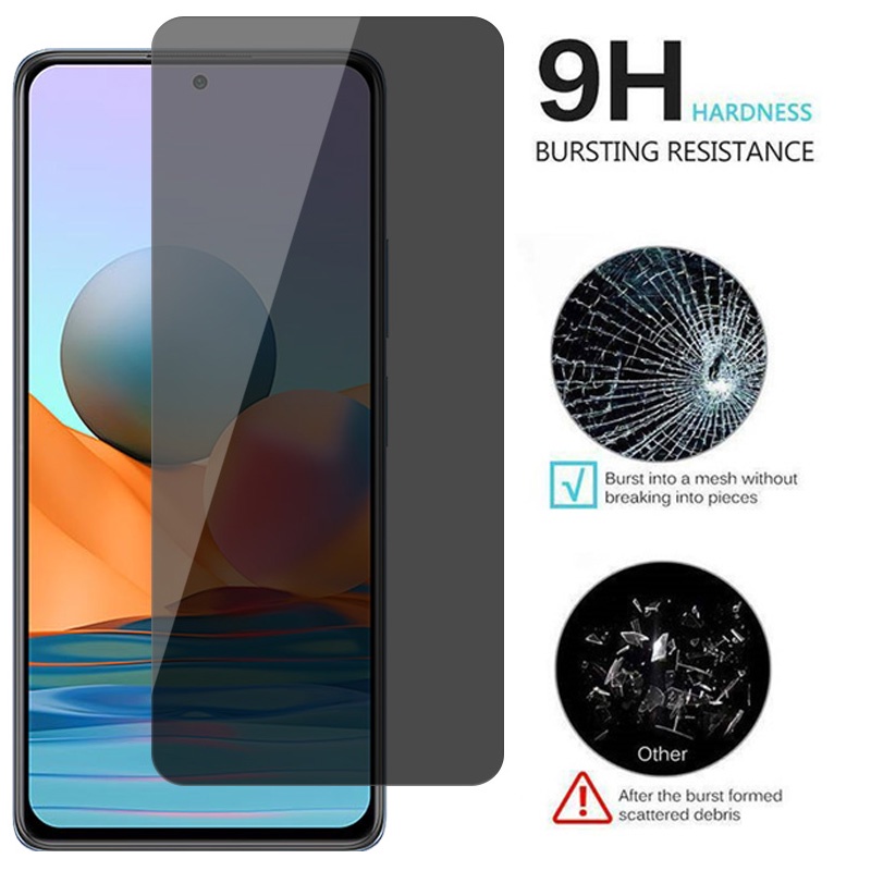 Kính Cường Lực Chống Nhìn Trộm Bảo Vệ Màn Hình Cho Xiaomi Mi Poco X5Pro X4 X3 NFC C40 F3 F4 M3 M4 M5 11 12Lite 12T 11T 10T 9T Redmi Note 7 8 9 10 11 12 12S 9S 10S 11S 9A 9C 10C 10A