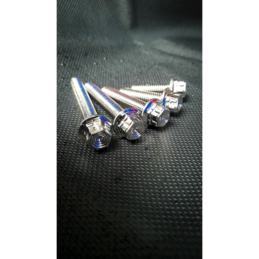 Ốc inox 304 salaya mẩu thái V3 Size 8ly các loại gắn nhiều vị trí xe máy