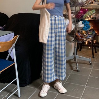 Quần ống rộng kẻ sọc