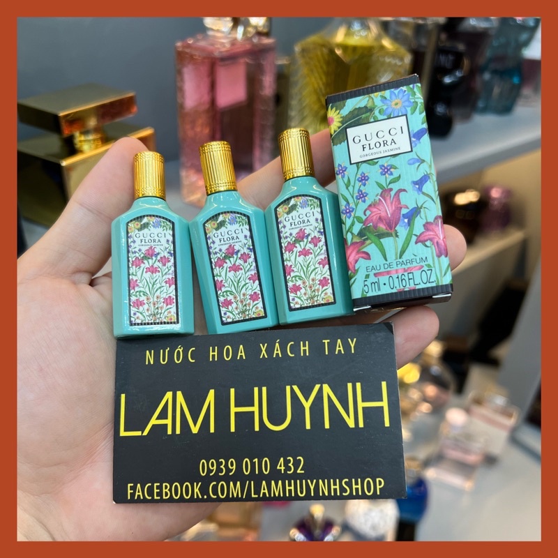 Nước hoa mini GUCCI FLORA GORGEOUS JASMINE xanh 5ml