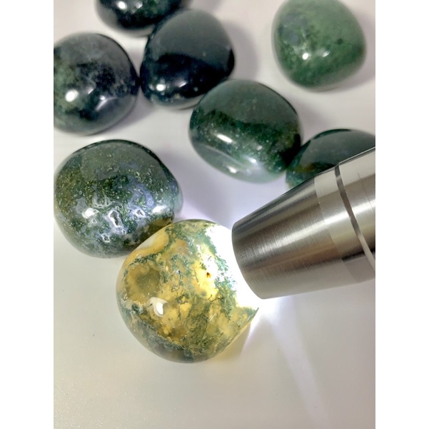 MOSS AGATE TUMBLES (mã não rêu) sưu tầm, thiền định, trang trí