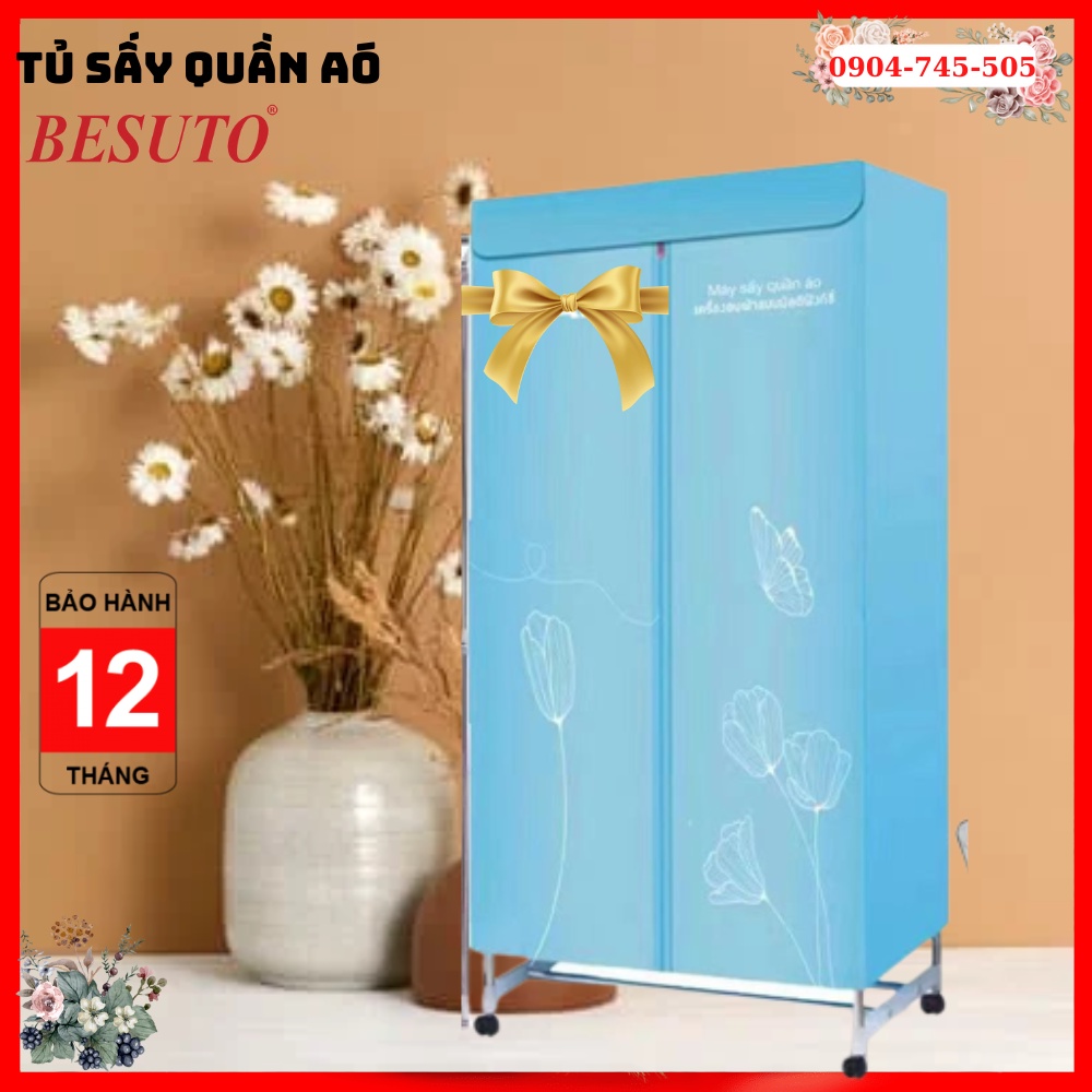 Tủ Sấy Quần Áo, Máy Sấy Quần Áo BESUTO Chính Hãng Khử khuẩn kháng mùi, Bảo hành 12 Tháng Kiểu dáng gọn nhẹ dễ di chuyển