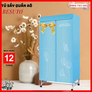 Tủ sấy quần áo, máy sấy quần áo besuto chính hãng khử khuẩn kháng mùi, bảo hành 12 tháng kiểu dáng gọn nhẹ dễ di chuyển
