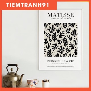 Tranh treo tường | Tranh Matisse - Papiers Decoupes Poster - Black & White Colors
