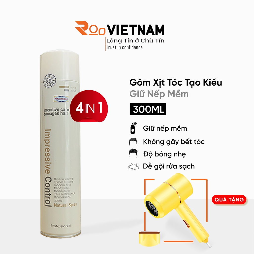 Gôm Xịt Tóc Nữ Giữ Nếp Mềm Tự Nhiên Mugens Hàn Quốc 300ml