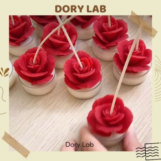 Nến thơm tealight hoa hồng tiểu muội mini - dory lab