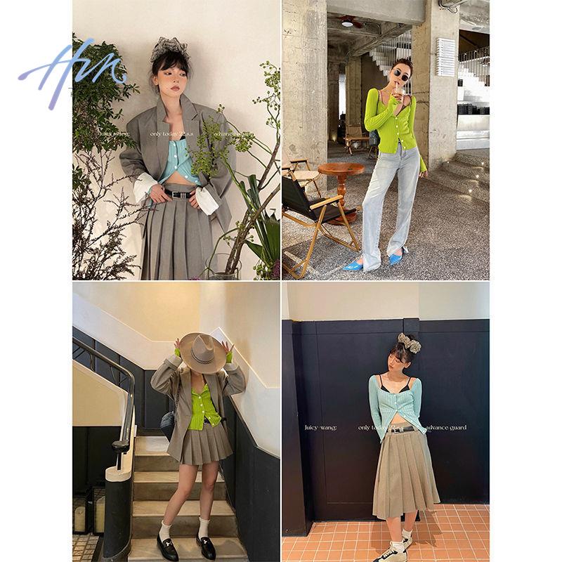 Áo Cardigan Dệt Kim Cổ Vuông Dáng Ôm Thời Trang Mùa Thu 2022 Cho Nữ