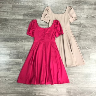 Đầm @ASIS cổ vuông rã rập
