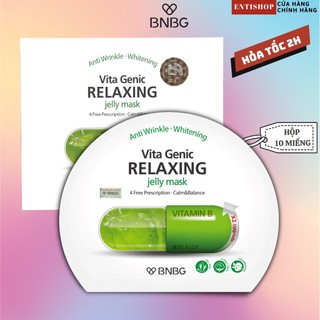 Combo 10 Mặt Nạ Giấy cấp ẩm, phục hồi da và thư giãn BNBG Vita Genic Relaxing Jelly Mask 30ml x 10