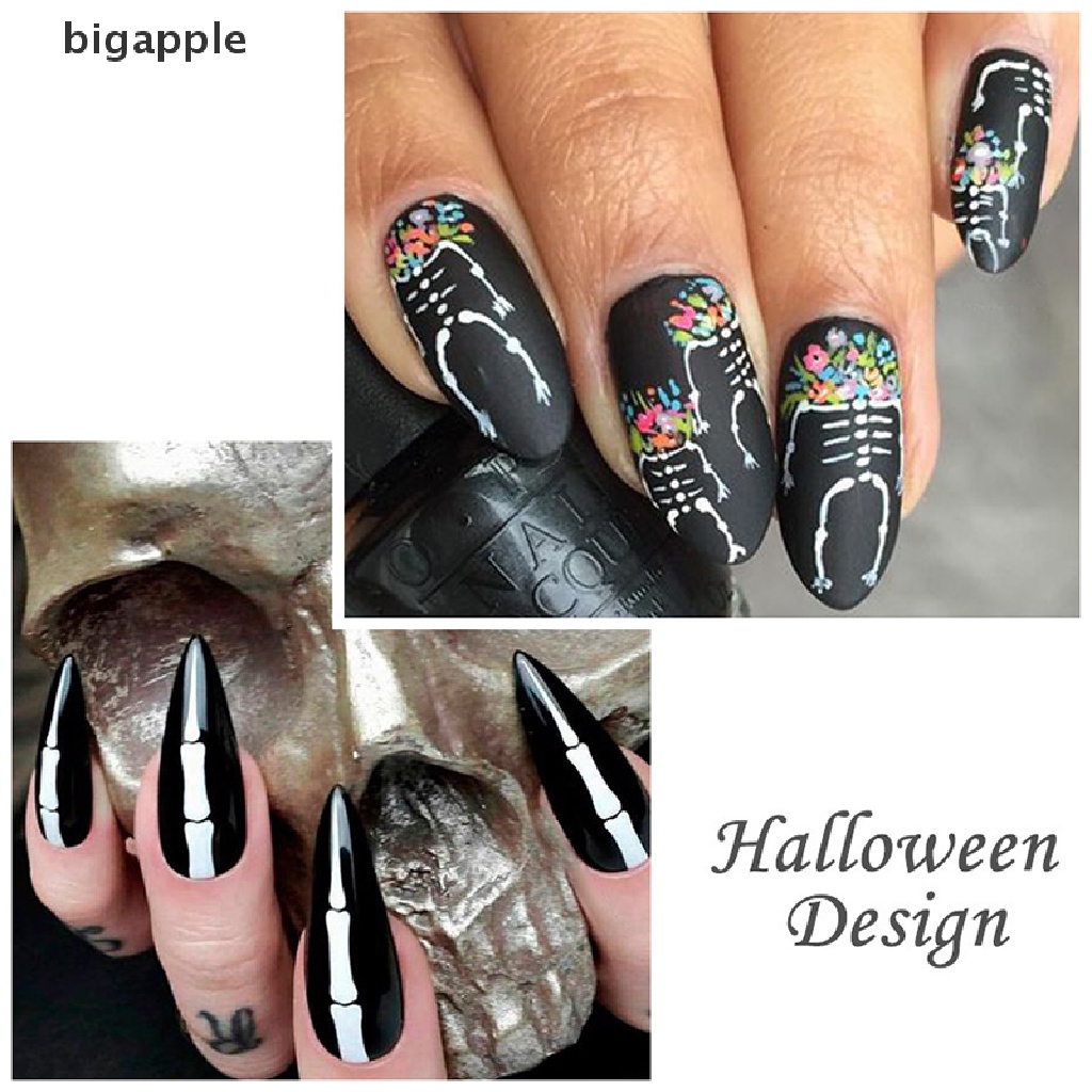 Đề Can 3D Phát Quang Phong Cách Halloween Dùng Để Trang Trí Móng Nghệ Thuật