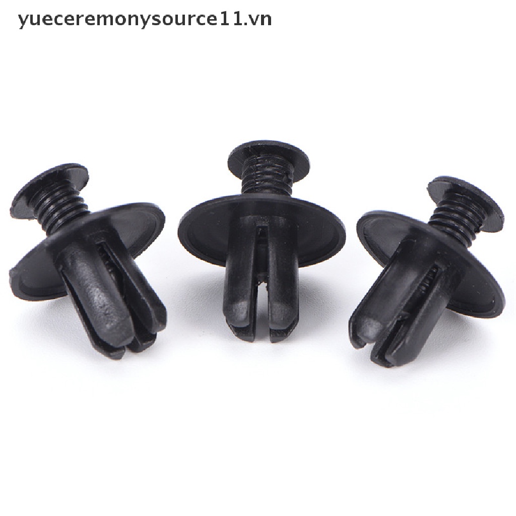 FENDER Set 50 Đinh Tán Nhựa Màu Đen 8mm Chuyên Dụng Cho Xe Hơi