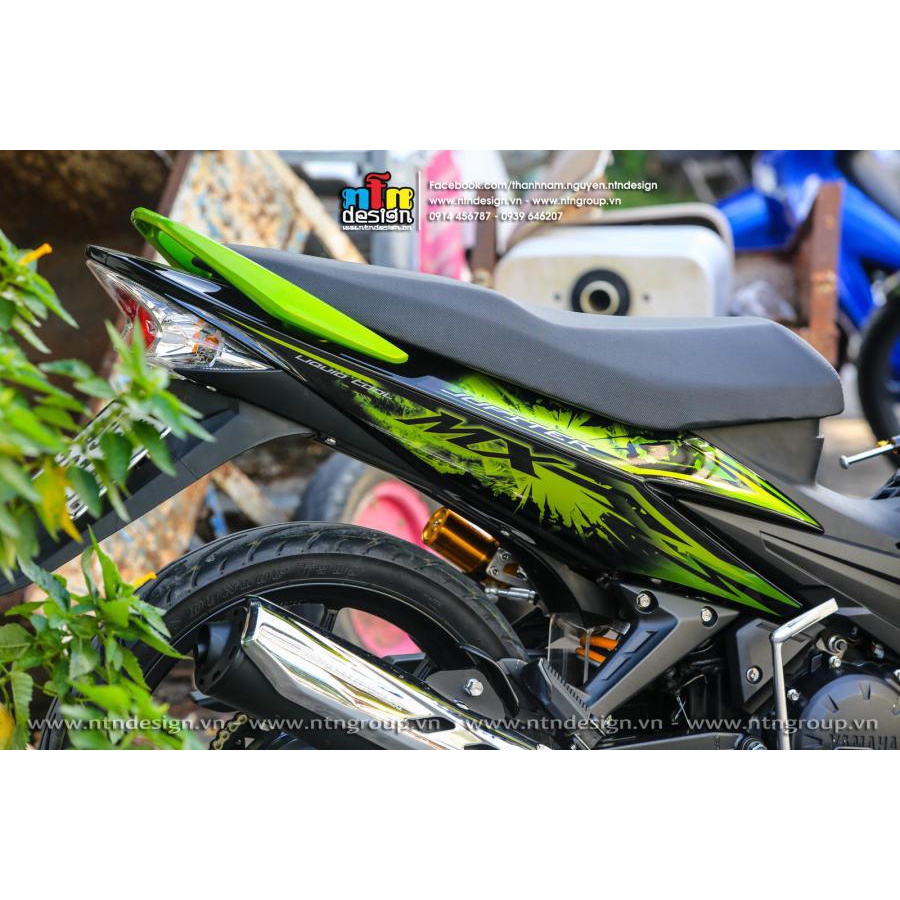 Tem rời Exciter 135 2010 xanh lá mẫu JUPITER MX siêu ngầu - tem cao cấp không bay màu