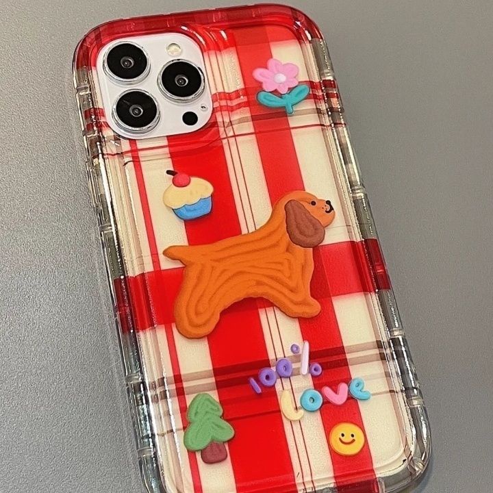 Ốp Điện Thoại Silicon TPU Mềm Trong Suốt Họa Tiết Chú Cún Dễ Thương Cho IPhone 14 13 11 12 Pro XS Max X XR 7 8 Plus
