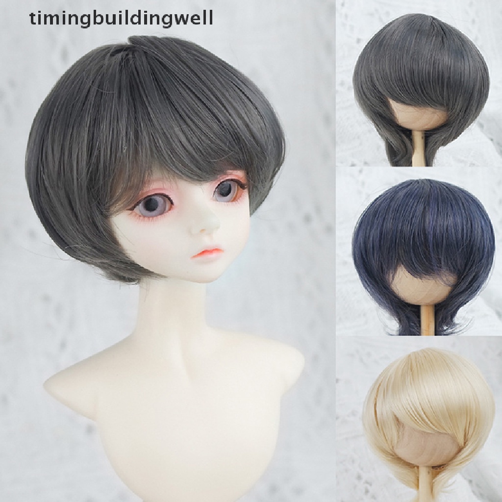 Tóc Giả Ngắn Thẳng Cho Búp Bê 21.5-23cm Tỉ Lệ 1 / 3