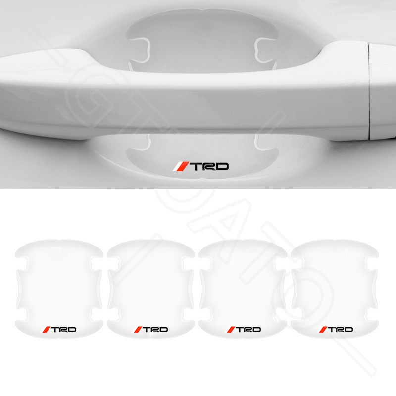 GTIOATO Cho Toyota TRD Miếng Dán Tay Nắm Cửa Ô Tô Trong Suốt Chống Xước Trầy Xe Hơi Miếng Dán Hõm Cửa Ô Tô Dán Xe Trang Trí ô Tô
