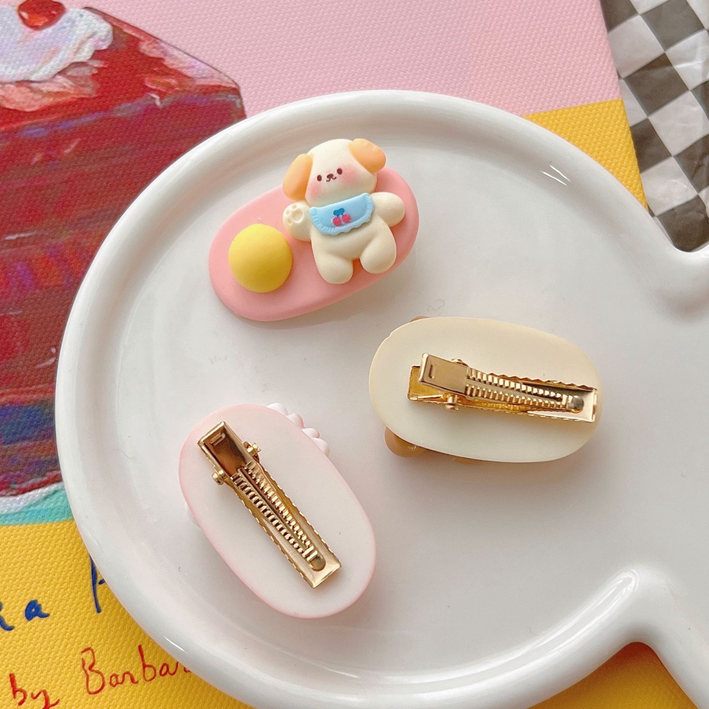 Kẹp Tóc Hình Gấu / Mèo Dễ Thương Thời Trang Cho Nữ