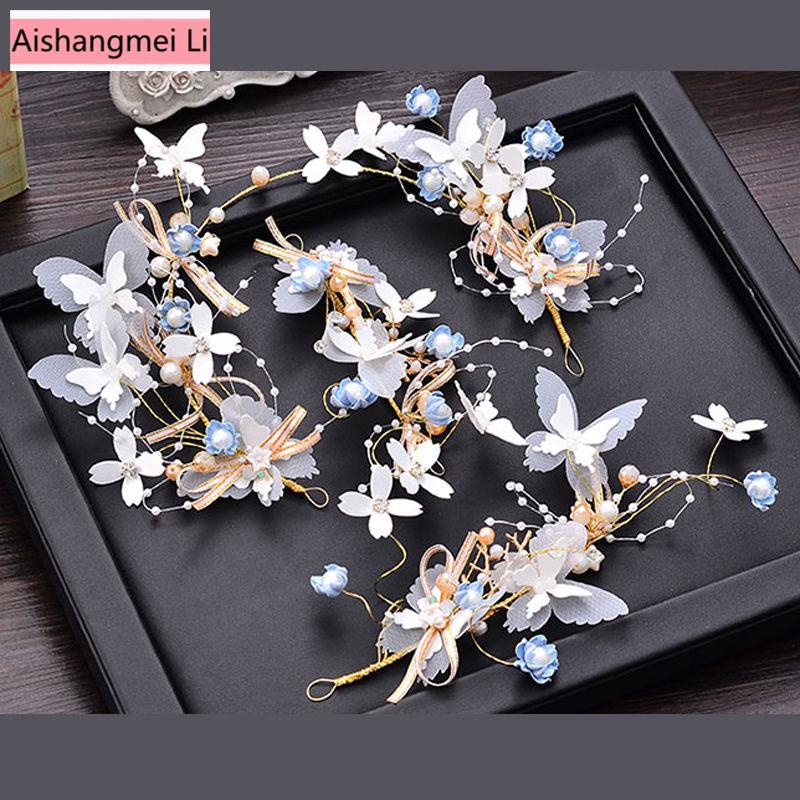 Bộ Vòng Hoa Cài Đầu Phong Cách Hàn Quốc Ngọt Ngào Cho Cô Dâu