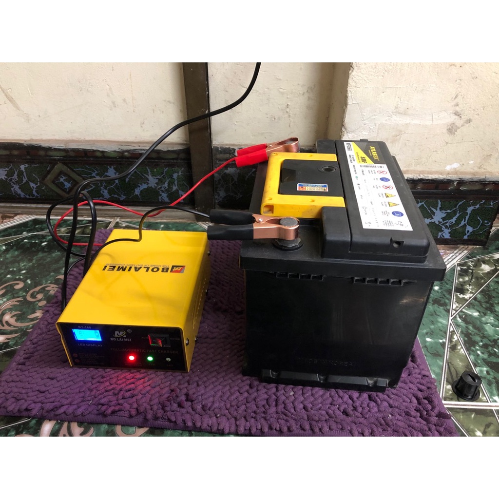 Máy sạc bình ắc quy ô tô xe tải 12V 24V 200AH công suất lớn 15A sạc siêu nhanh tự ngắt khi đầy có quạt tản nhiệt