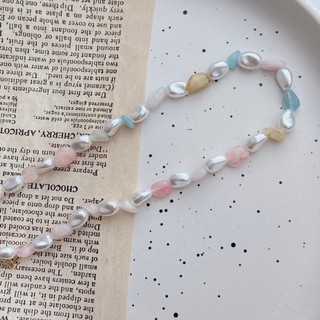 [littlebrown] Vòng cổ phối đá pastel