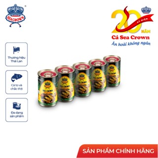 Cá hộp Sea Crown cá Nục kho tiêu - Lốc 5 lon
