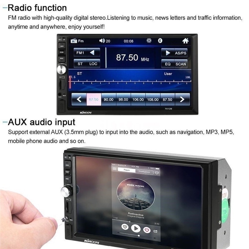 Máy Nghe Nhạc MP5 7010B Màn Hình Cảm Ứng HD MP5 7 Inch 2 Din Stereo HD Kết Nối Bluetooth USB FM Đa Phương Tiện Cho Xe Hơi