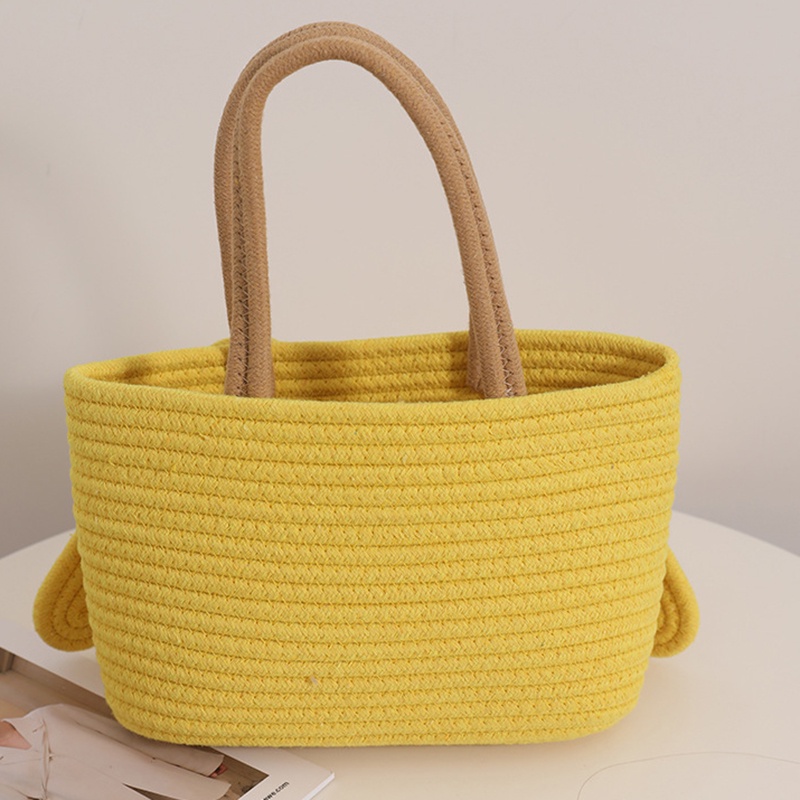 Túi Xách Vải cotton Dệt In Hình Chó cinnamon Dễ Thương Cho Nữ