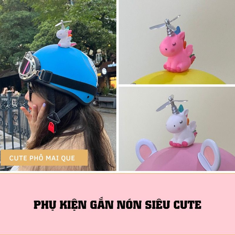 Chong Chóng Kỳ Lân Gắn Mũ Bảo Hiềm Siêu Cute