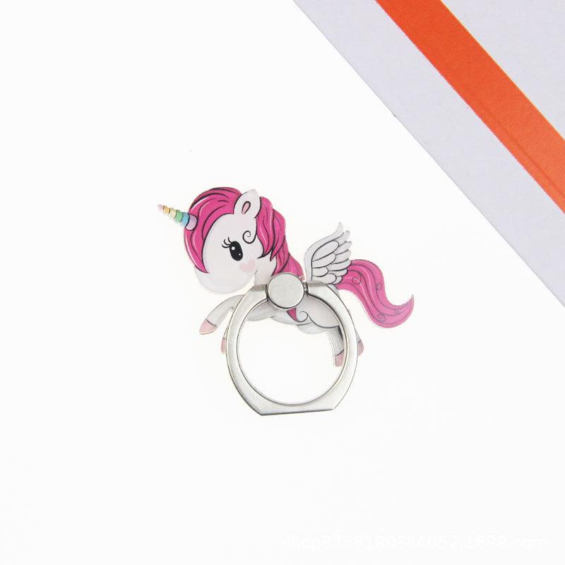 New Cartoon Cute Rainbow Unicorn Mobile Phone Ring Holder Phone Bracket Phone Buckle Dây điện thoại di động