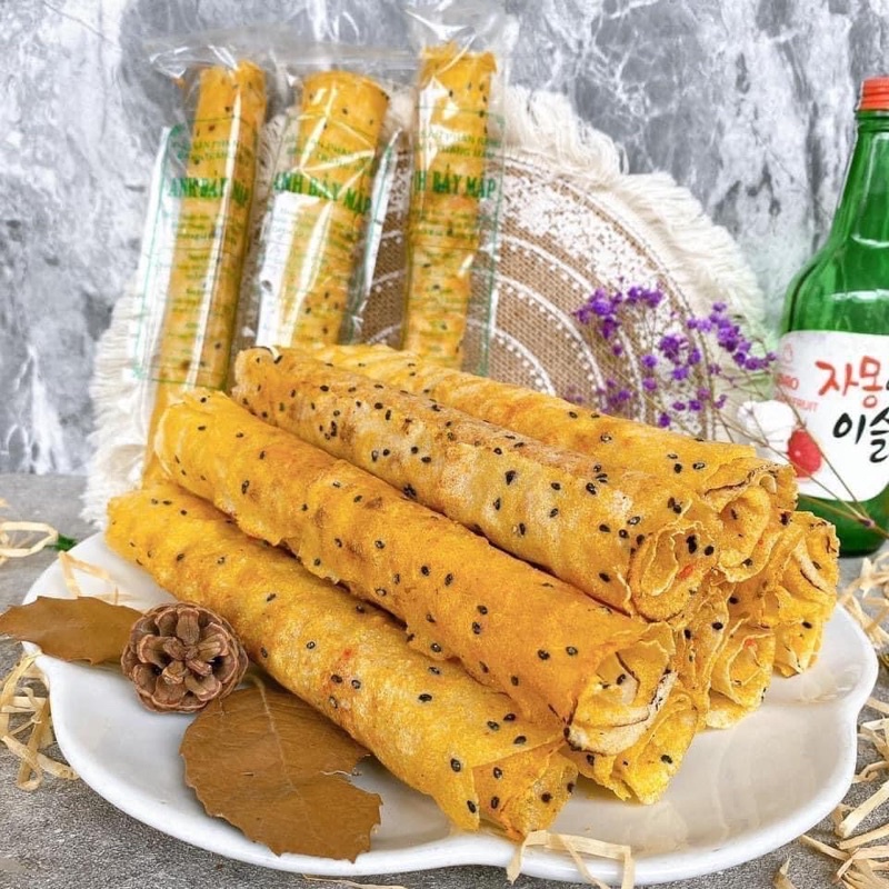 ( Combo 10 cái ) Bánh tráng cuộn ruốc tôm anh Bảy Mập
