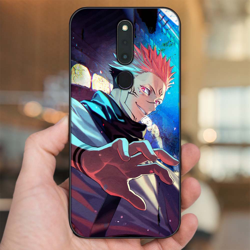 Ốp lưng Oppo F11 Pro viền đen in hình Sukuna Yuji Jujutsu Kaisen Chú Thuật Hồi Chiến