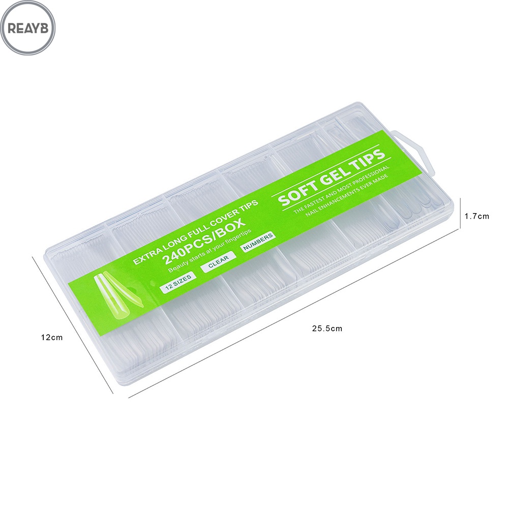 Bộ Móng Tay Giả Trong Suốt Siêu Dài Dùng Trang Trí DIY