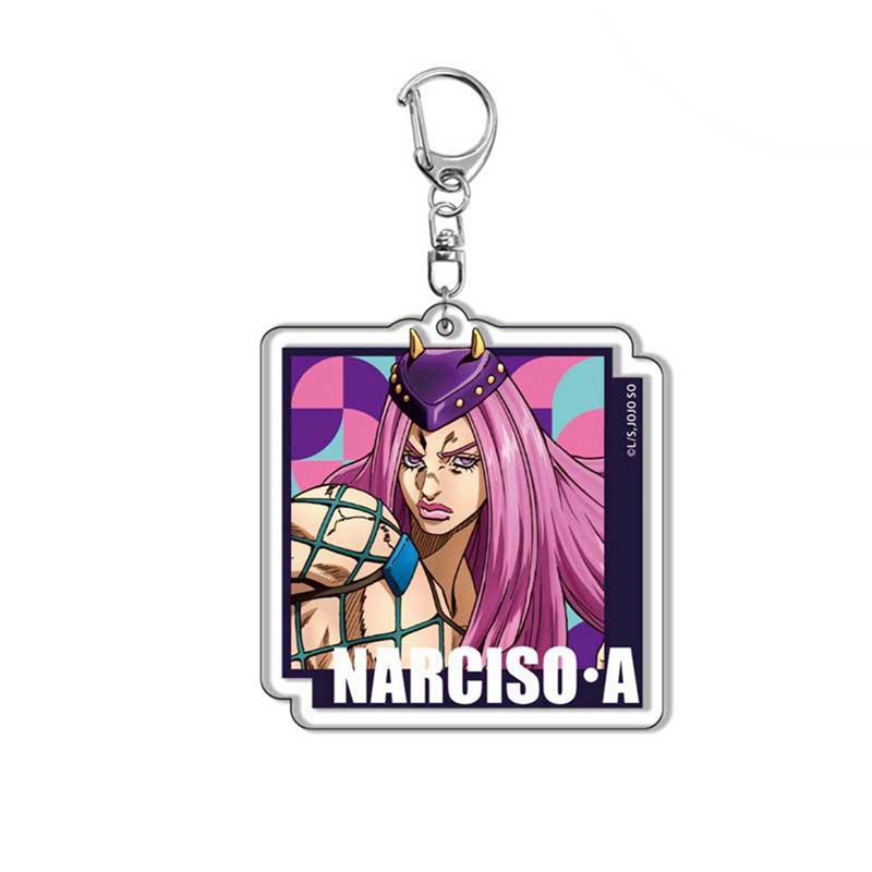 Móc Chìa Khóa Bằng Acrylic Họa Tiết Hoạt Hình JoJo Bizarre Adventure
