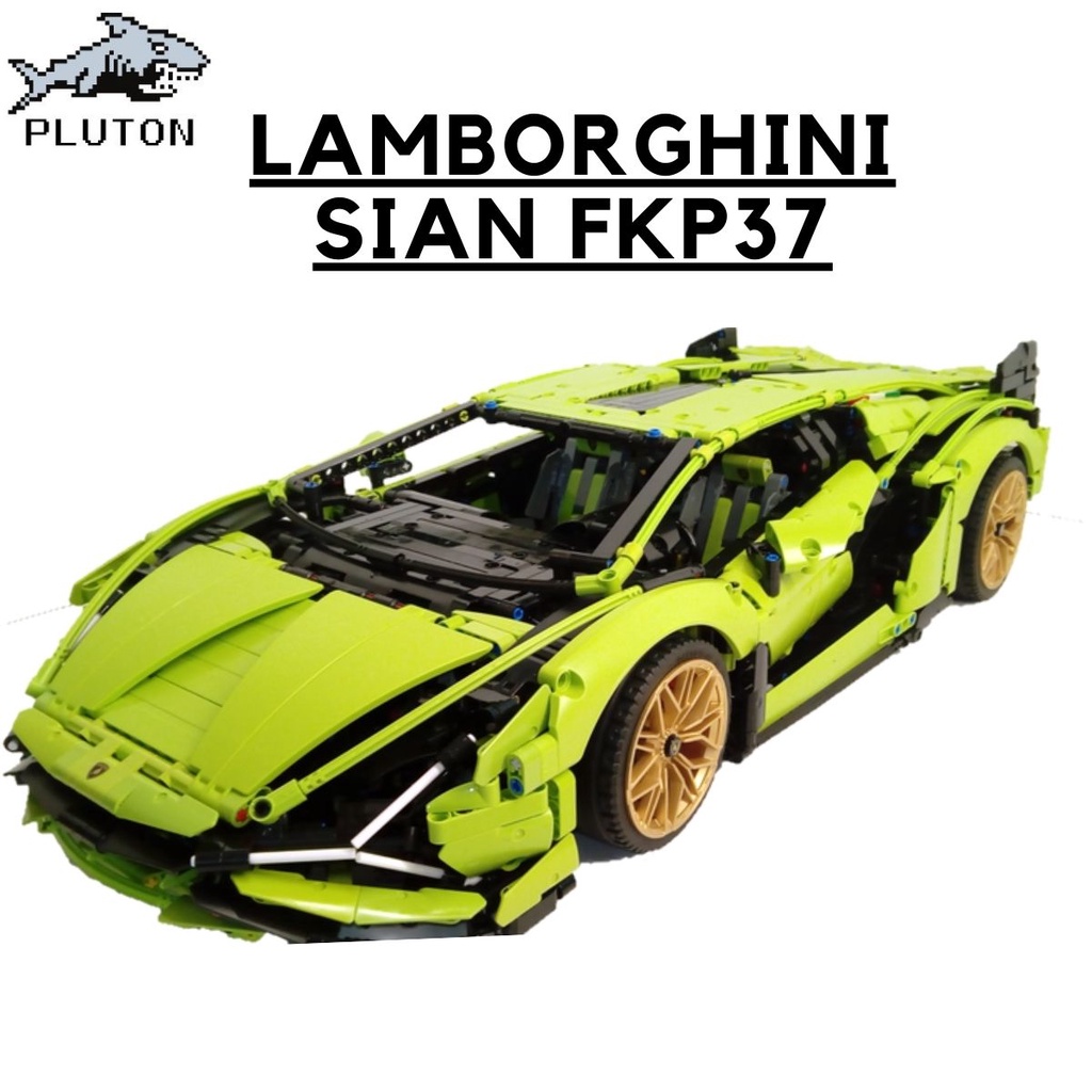 Mô hình lắp ráp siêu xe technic Lambo Sian FKP 37 Mô hình technic tỉ lệ 1:8 với 3696 PCS bảo hành bởi Plut