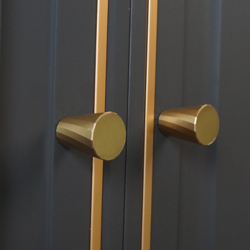 Tay Nắm Ngăn Kéo Tủ Bằng Đồng Thau Màu Vàng Phong Cách Bắc Âu