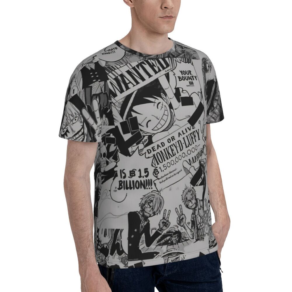 Áo Thun Tay Ngắn In Hình Nhân Vật Luffy Trong Phim One Piece 3D Cá Tính Cho Nam