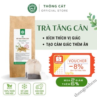 Trà Tăng Cân tăng cơ Thông Cát, ăn ngon ngủ ngon cho người cơ địa gầy lâu năm, mập thịt, không tích nước