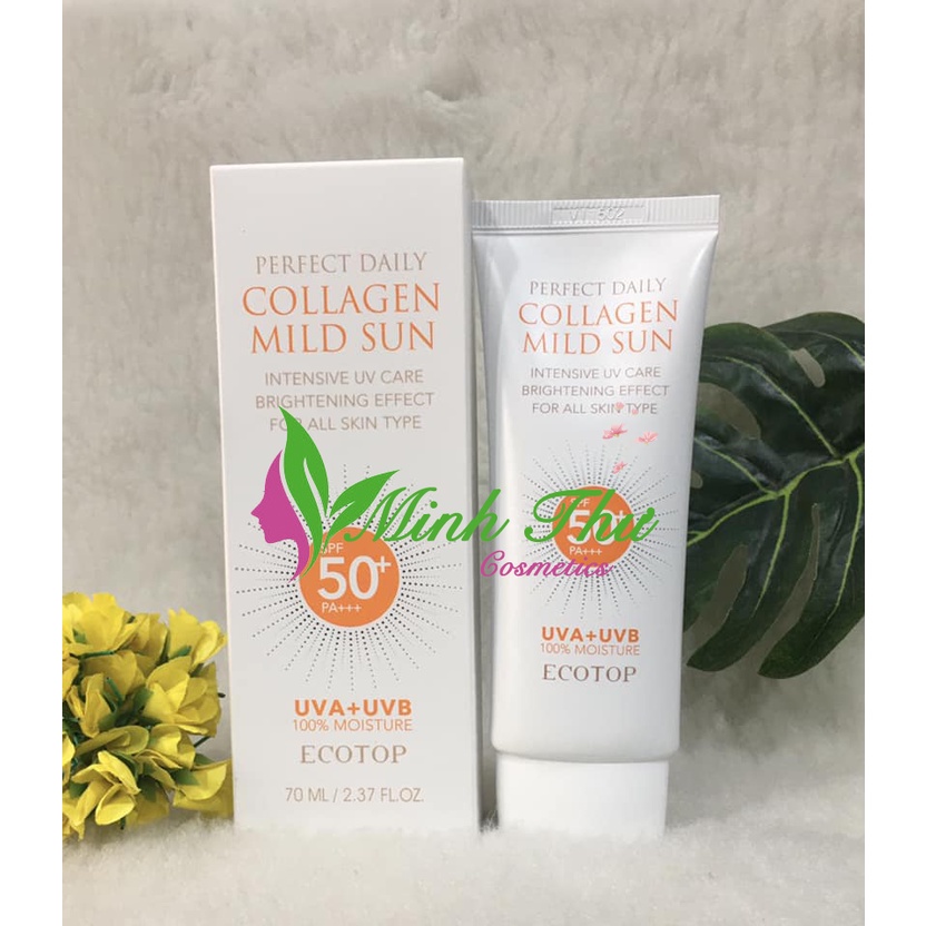 Kem Chống Nắng EcoTop Perfect Daily Collagen Mild Sun SPF50+ PA+++