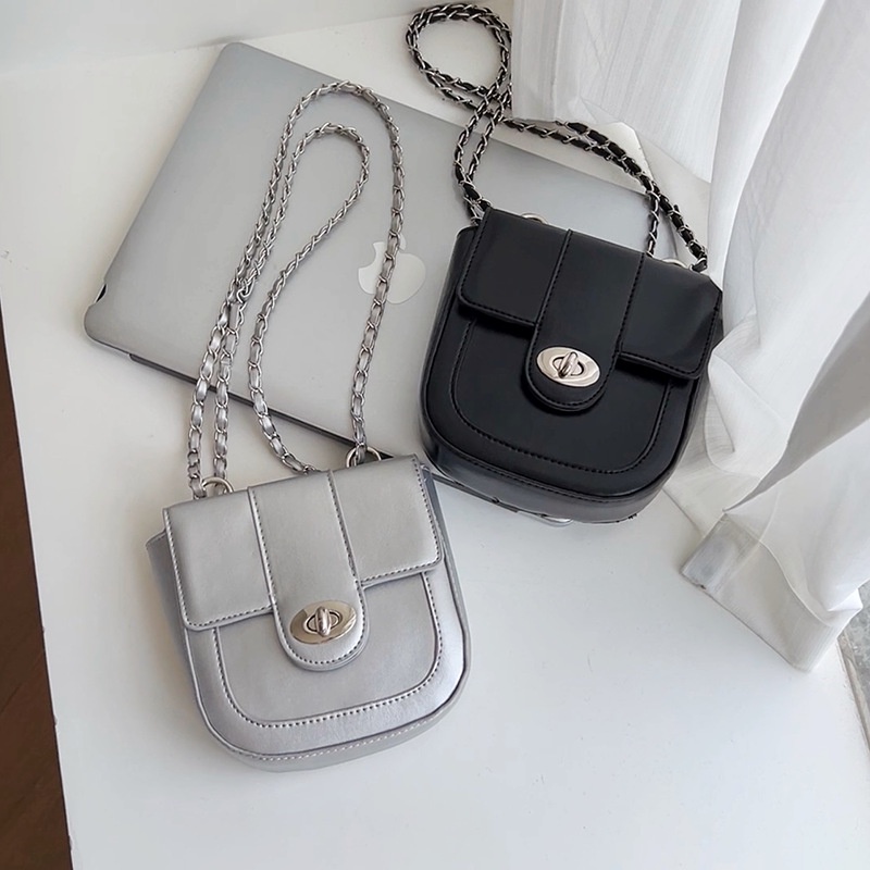 Mischa Túi Đeo Chéo Vai Bằng Da PU Màu Trơn Thời Trang Dành Cho Nữ