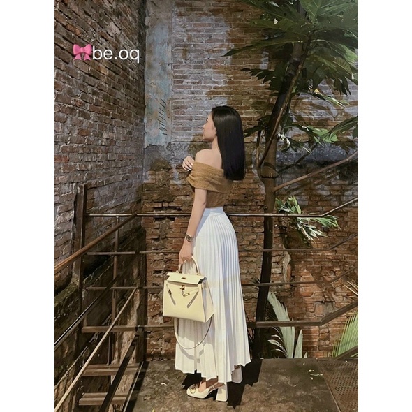 Áo bẹt vai nhũ tay ngắn bao đẹp bao xịn