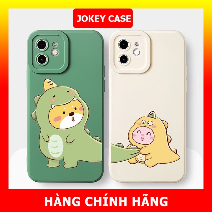 Ốp lưng IPhone khủng long kéo đuôi cạnh vuông lỗ camera 6/6splus/7/7plus/8/8plus/x/xr/xs/11/12/13/14/Pro/Plus/Promax BV