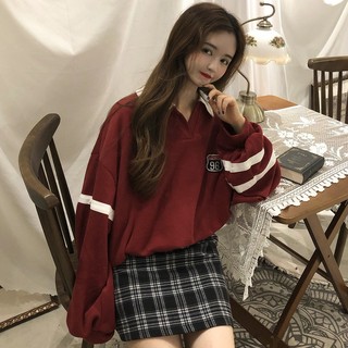 ORDER _áo sweater cổ polo ulzzang oversize